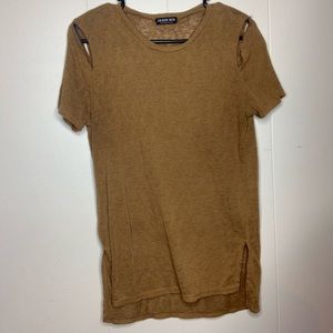 Fashionnova Ripped Shoulder Blouse